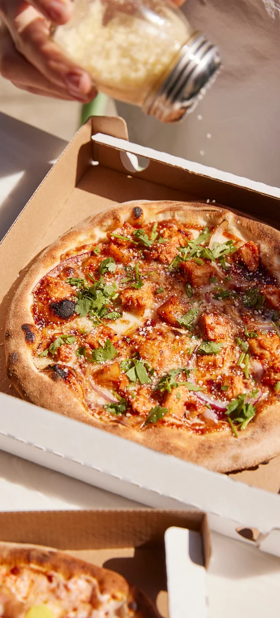 Pizza in a pizza box