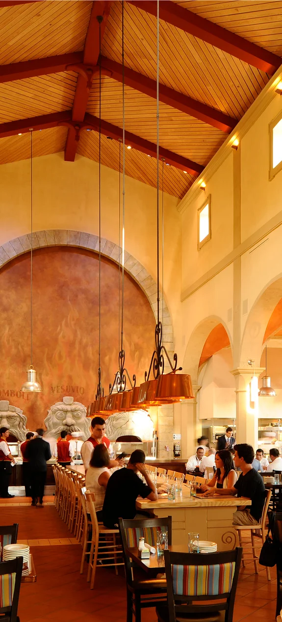 Interior of Via Napoli restaurant
