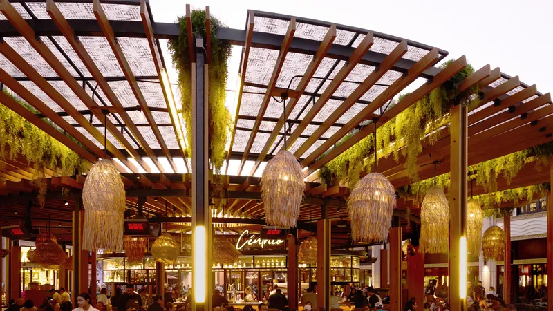 The exterior outdoor patio at Centrico
