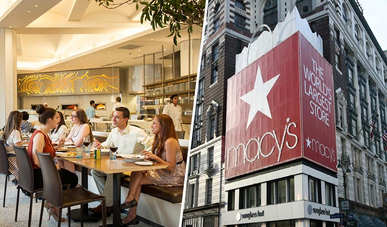 Restaurants at Macy's Herald Square in Midtown Manhattan