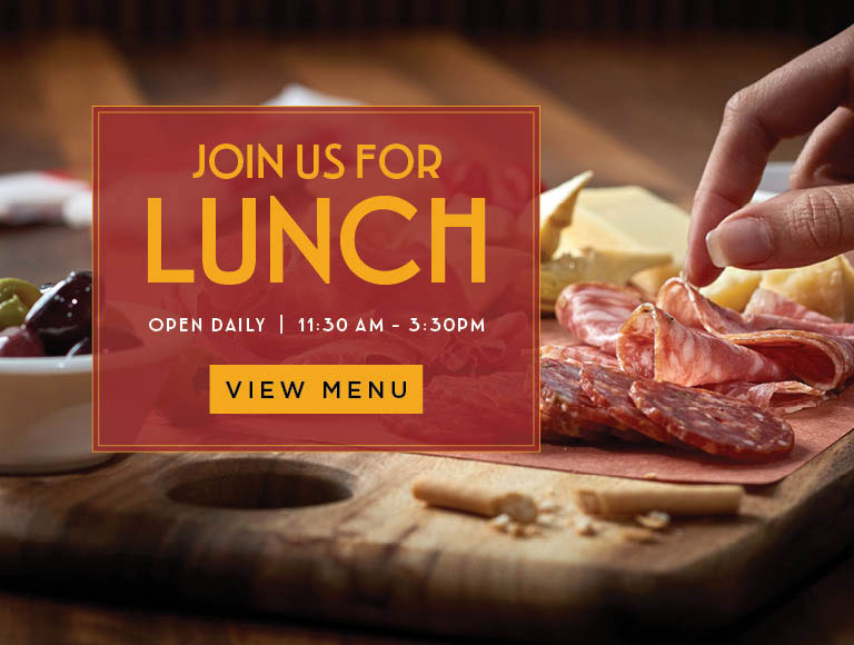Join Us For Lunch | Open Daily 11:30AM - 3:30PM | View Menu