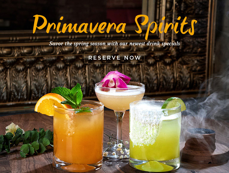 Primavera Spirits - Savor the spring season with our newest drink special - Reserve Now