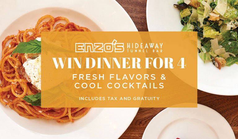 Win Dinner for 4 | Fresh Flavors & Cool Cocktails | Includes Tax and Gratuity