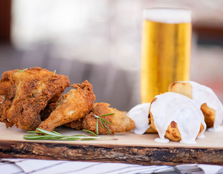 Fried chicken and beer