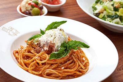 Spaghetti & Meatballs from Maria & Enzo's, Disney Springs restaurant