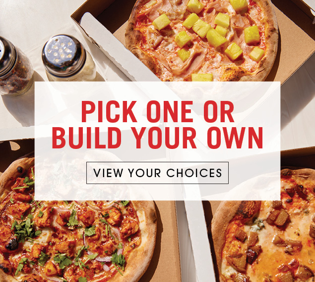 Pick one or build your own pizza | View your choices at Napolini Pizzeria