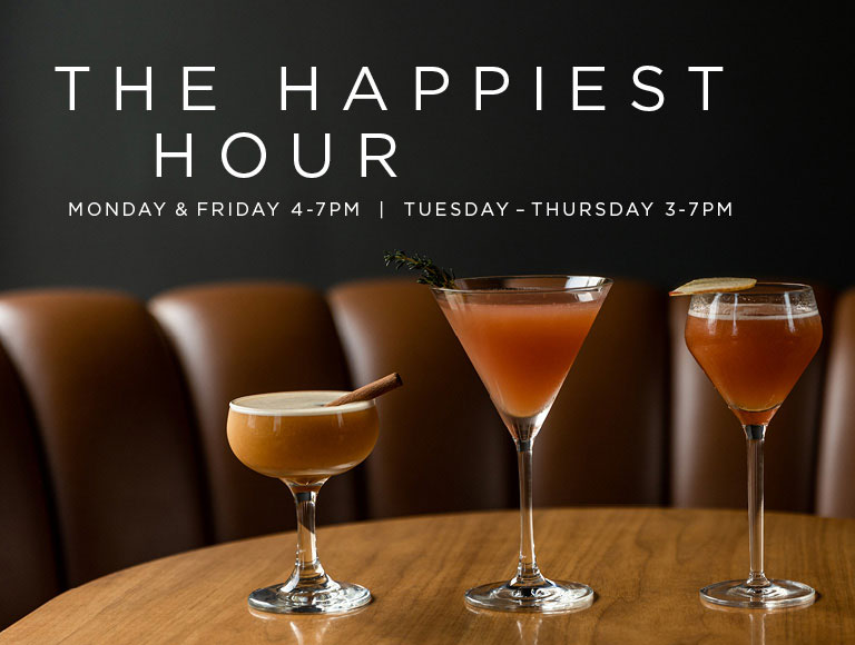 Join us for Happy Hour at Nick + Stef's LA - Monday & Friday 4-7PM - Tuesday - Thursday 3-7PM