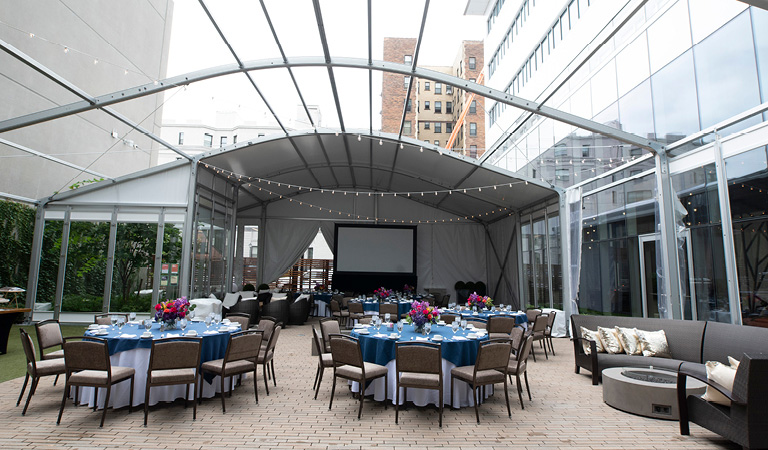 Private events in the courtyard at Patina 250, 250 Delaware Ave Buffalo ny