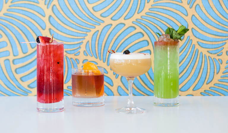 Cocktails served at Ray's and Stark Bar at the Los Angeles County Museum of Art