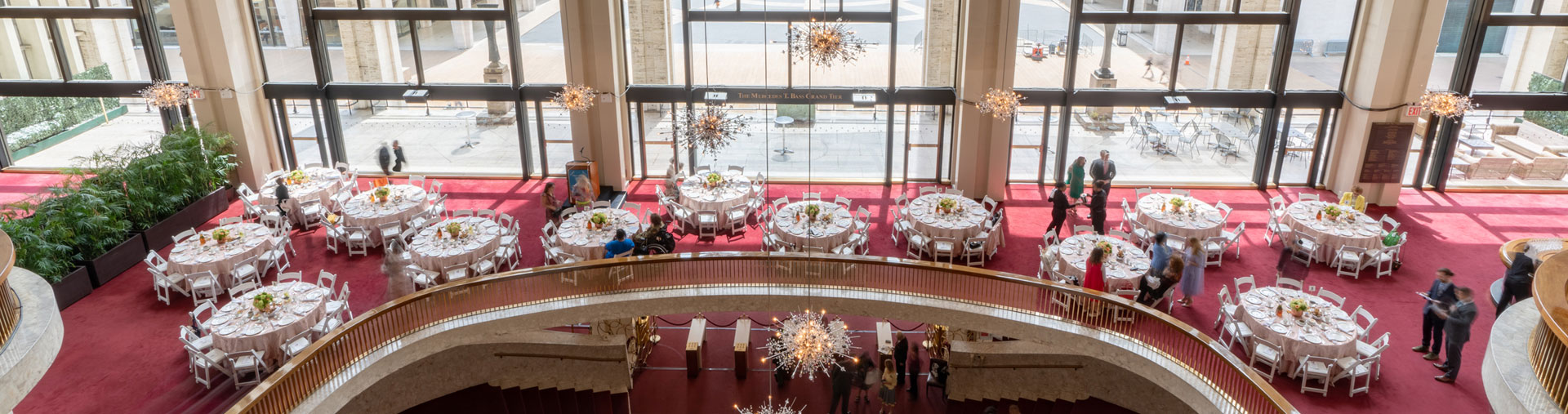 Private event space inside The Grand Tier Restaurant in NYC