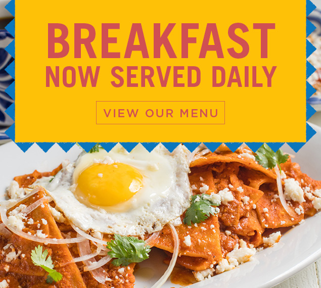 Breakfast now served daily at Tortilla Jo's | View our menu