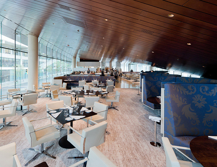 Dining area inside Lincoln Ristorante at Lincoln Center