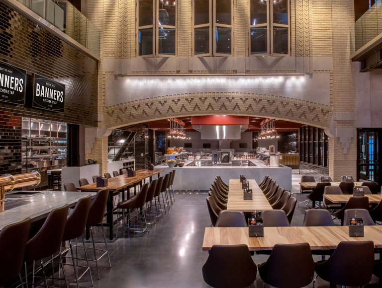 Interior of Banners Kitchen & Tap in Boston, MA