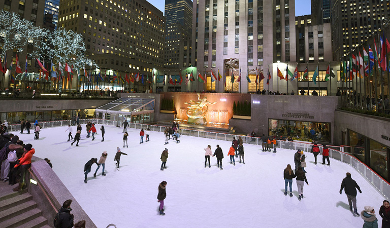 Ice skating Rockefeller Center, NYC